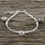 Silver beaded charm bracelet, 'Hill Tribe Melody' - Karen Silver Beaded Bell Charm Bracelet from Thailand (image 2) thumbail