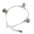 Silver beaded charm bracelet, 'Hill Tribe Melody' - Karen Silver Beaded Bell Charm Bracelet from Thailand (image 2c) thumbail