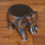 Wood stool, 'Elephant Relaxation in Brown' (11.5 inch) - Wood Elephant Stool in Brown from Thailand (11.5 Inch) thumbail