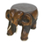 Wood stool, 'Elephant Relaxation in Brown' (11.5 inch) - Wood Elephant Stool in Brown from Thailand (11.5 Inch) (image 2a) thumbail