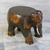 Wood stool, 'Elephant Relaxation in Brown' (11.5 inch) - Wood Elephant Stool in Brown from Thailand (11.5 Inch) (image 2b) thumbail