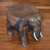 Wood stool, 'Elephant Relaxation in Brown' (15 inch) - Wood Elephant Stool in Brown from Thailand (15 Inch) thumbail