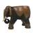 Wood stool, 'Elephant Relaxation in Brown' (15 inch) - Wood Elephant Stool in Brown from Thailand (15 Inch) (image 2e) thumbail