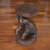 Wood stool, 'Hello Brown Elephant' - Brown Raintree Wood Elephant Stool from Thailand