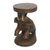 Wood stool, 'Hello Brown Elephant' - Brown Raintree Wood Elephant Stool from Thailand