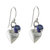 Lapis lazuli dangle earrings, 'Love For Midnight' - Lapis Lazuli Heart Dangle Earrings from Thailand