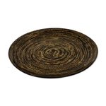 Lacquered bamboo decorative plate, 'Return to Nature' - Lacquered Bamboo Decorative Plate in Brown from Thailand