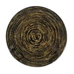 Lacquered bamboo decorative plate, 'Return to Nature' - Lacquered Bamboo Decorative Plate in Brown from Thailand