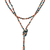 Lasso-Halskette aus Glasperlen - Mehrfarbige Lariat-Halskette mit Glasperlen aus Thailand