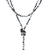 Agate beaded lariat necklace, 'Festive Holiday in Black' - Agate Beaded Lariat Necklace in Black from Thailand