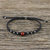 Jasper beaded macrame bracelet, 'Single Bead' - Jasper Beaded Macrame Bracelet from Thailand (image 2) thumbail