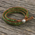 Quartz beaded wrap bracelet, 'Spring Forest' - Green Quartz Beaded Wrap Bracelet from Thailand (image 2b) thumbail