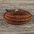Carnelian beaded wrap bracelet, 'Spring Fire' - Carnelian and Leather Beaded Wrap Bracelet from Thailand (image 2) thumbail