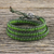 Quartz beaded wrap bracelet, 'Spring Meadow' - Green Quartz and Leather Beaded Wrap Bracelet from Thailand (image 2) thumbail
