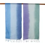 Curated gift set, 'Ocean Bound' - Curated Gift Set with Earrings Anklet and 2 Scarfs in Blue