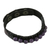 Amethyst and leather wristband bracelet, 'Rock Walk' - Amethyst and Leather Wrtistband Bracelet from Thailand (image 2d) thumbail