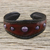 Amethyst cuff bracelet, 'The Power' - Amethyst and Leather Cuff Bracelet from Thailand (image 2) thumbail