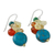 Multi-gemstone dangle earrings, 'Colorful Wonder' - Multi-Gemstone Beaded Dangle Earrings from Thailand (image 2d) thumbail