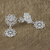 Sterling silver dangle earrings, 'Geometric Stars' - Geometric Sterling Silver Dangle Earrings from Thailand (image 2c) thumbail