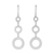 Sterling silver dangle earrings, 'Cool Rings' - Circle Motif Sterling Silver Dangle Earrings from Thailand (image 2a) thumbail