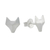 Sterling silver stud earrings, 'Fox Lover' - Geometric Fox Sterling Silver Stud Earrings from Thailand (image 2c) thumbail