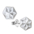 Sterling silver stud earrings, 'Hexagonal Stars' - Hexagonal Sterling Silver Stud Earrings from Thailand (image 2c) thumbail