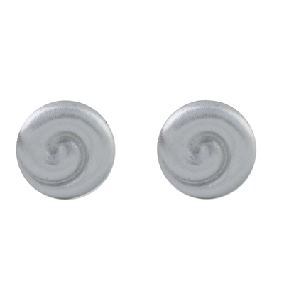 Sterling Silver Spiral Stud Earrings from Thailand