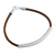 Sterling silver and leather pendant bracelet, 'Everyday Style' - Sterling Silver and Leather Pendant Bracelet (image 2d) thumbail