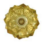 Brass candlesticks, 'Large Luminous Lotus' - Brass Lotus Flower Table Decor Candlesticks (Pair)