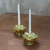 Brass candlesticks, 'Luminous Lotus' (pair) - Brass Thai Lotus Blossom Candlesticks for Tapers (Pair) thumbail