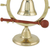 Brass bell, 'On Nautical Time' - Brass Nautical Ship Wheel Bell with Rain Tree Wood Stick (image 2d) thumbail