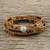 Agate and onyx beaded wrap bracelet, 'Dusky Dunes' - Unisex Agate and Onyx Beaded Leather Cord Wrap Bracelet (image 2c) thumbail
