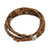 Agate and onyx beaded wrap bracelet, 'Dusky Dunes' - Unisex Agate and Onyx Beaded Leather Cord Wrap Bracelet