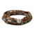 Agate and onyx beaded wrap bracelet, 'Sunset Fields' - Moss Agate and Onyx Beaded Leather Cord Wrap Bracelet (image 2e) thumbail