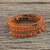 Carnelian and jasper beaded wrap bracelet, 'Terra Firma Swirl' - Carnelian and Jasper Beaded Leather Cord Wrap Bracelet (image 2) thumbail