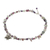 Halskette mit Anhänger aus Fluorit und Amethyst - Amethyst-Fluorit-Sterlingsilber-Blumenanhänger-Halskette