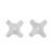 Sterling silver stud earrings, 'Winking Star' - Curved Four-Sided Star Sterling Silver Stud Earrings thumbail
