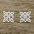 Sterling silver stud earrings, 'Interstellar' - Intertwined Geometric Shapes Sterling Silver Stud Earrings (image 2) thumbail