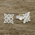 Sterling silver stud earrings, 'Interstellar' - Intertwined Geometric Shapes Sterling Silver Stud Earrings (image 2b) thumbail