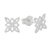 Sterling silver stud earrings, 'Interstellar' - Intertwined Geometric Shapes Sterling Silver Stud Earrings (image 2c) thumbail