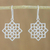 Pendientes colgantes de plata de ley - Pendientes colgantes mandala hexagonal en plata de primera ley