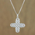 Sterling silver pendant necklace, 'Twining Cross' - Interconnected Loop Cross Sterling Silver Pendant Necklace (image 2) thumbail