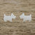 Sterling silver stud earrings, 'Scottish Terrier' - Sterling Silver Scottish Terrier Stud Earrings from Thailand (image 2) thumbail