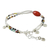 Chalcedony and agate beaded charm bracelet, 'Karen Colors' - Chalcedony and Agate Beaded Charm Bracelet from Thailand (image 2d) thumbail
