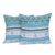 Embroidered cushion covers, 'Hmong Nature' (pair) - Hmong Cotton Blend Cushion Covers from Thailand