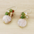 Multi-gemstone dangle earrings, 'Thai Joy' - Multi-Gemstone Beaded Cluster Earrings from Thailand (image 2b) thumbail