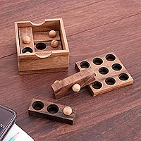 Holzpuzzle „Golfspiel“ – Raintree Holzblockpuzzle, hergestellt in Thailand