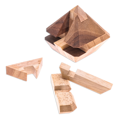 Rompecabezas de madera - Rompecabezas de madera Raintree en forma de diamante de Tailandia