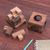 Wood puzzle, 'Soma Cube' - Raintree Wood Soma Cube Puzzle from Thailand
