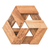 Wood puzzle, 'Elegant Hexagon' - Hexagonal Raintree Wood Puzzle from Thailand (image 2e) thumbail